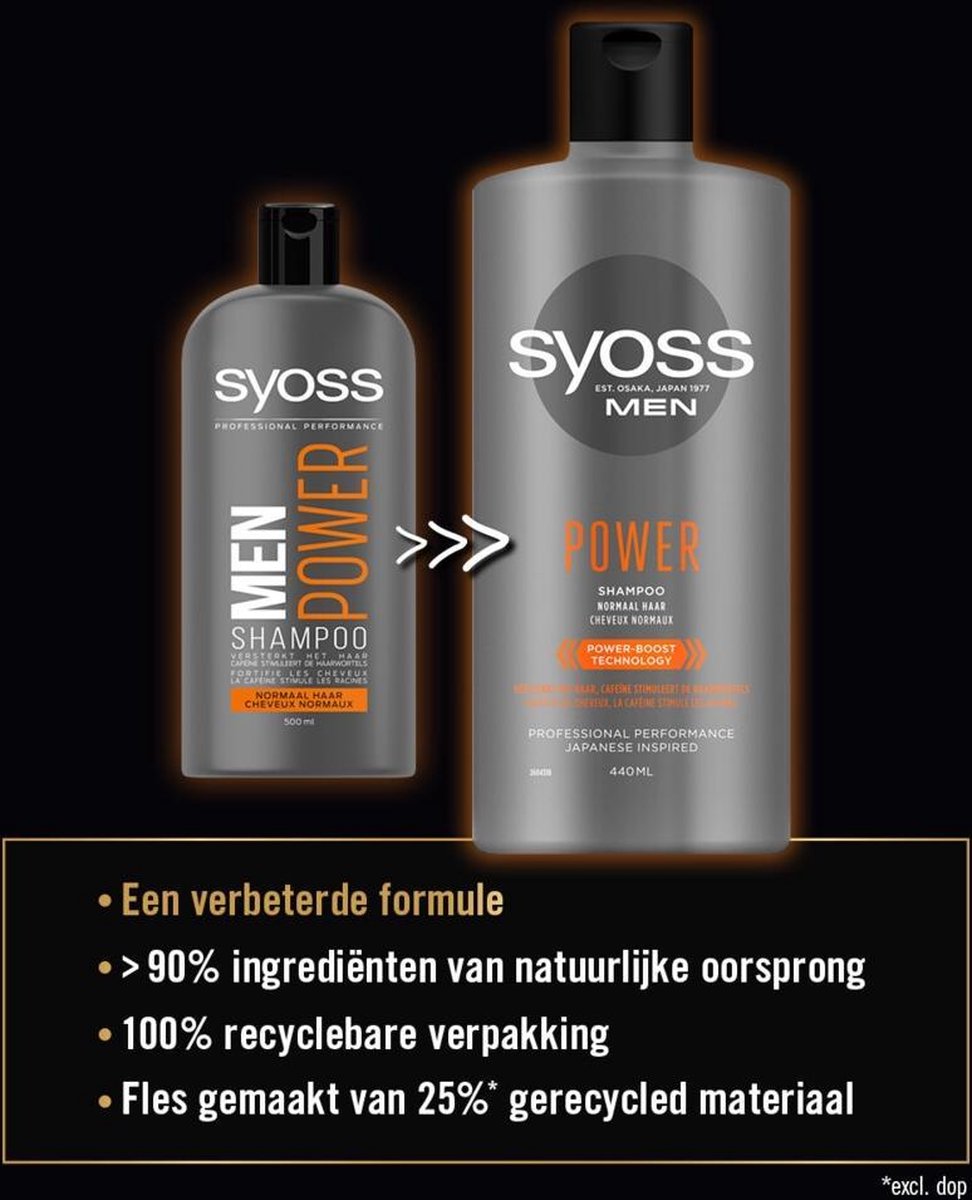 Syoss Men Power Shampoo 440ML