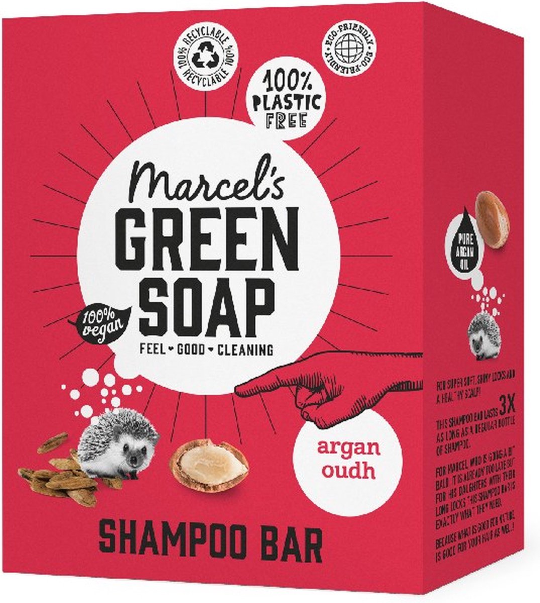 Marcels Green Soap Argan en Oudh Shampoobar 90gram