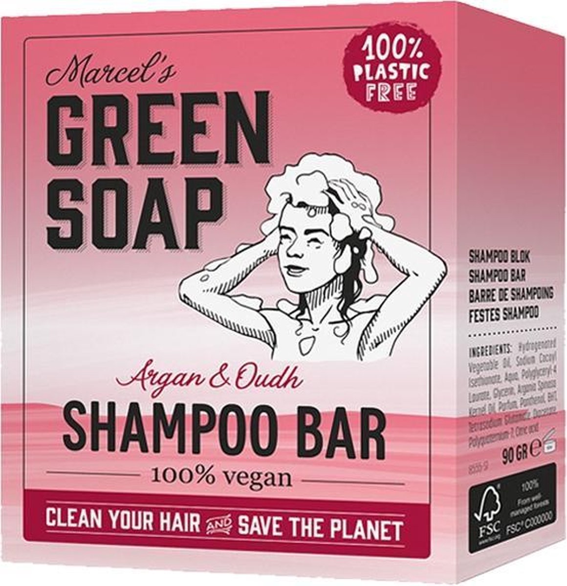 Marcels Green Soap Argan en Oudh Shampoobar 90gram