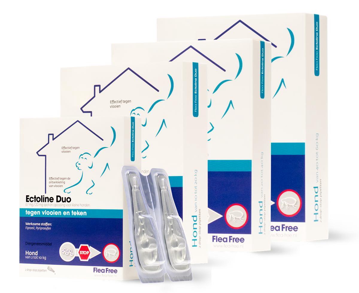 Flea Free Ectoline Duo Hond 2-10kg Pipet