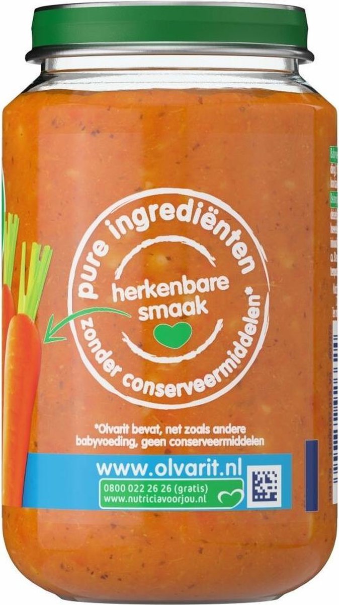 Olvarit 8m01 Wortel Kip Aardappel 200gram