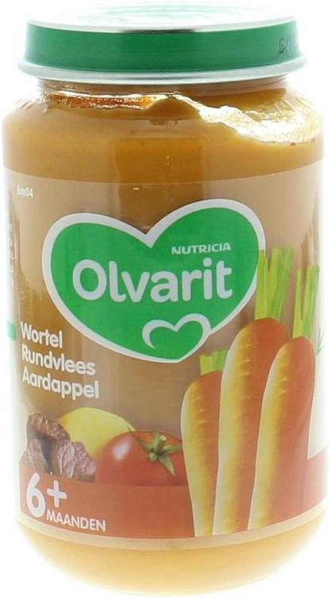 Olvarit 6m04 Wortel Rundvlees Aard 200gram