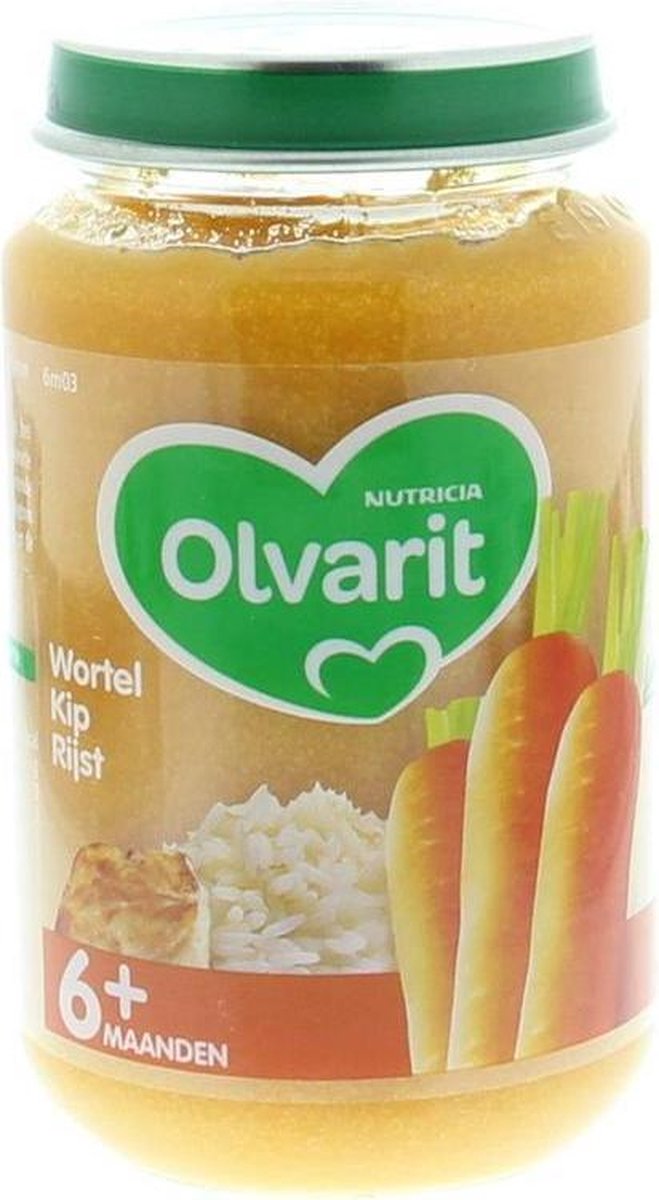 Olvarit 6m03 Wortel Kip Rijst 200gram