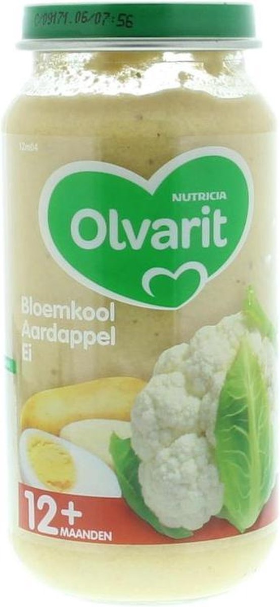 Olvarit 12m04 Bloemkool Aardapp Ei 250gram