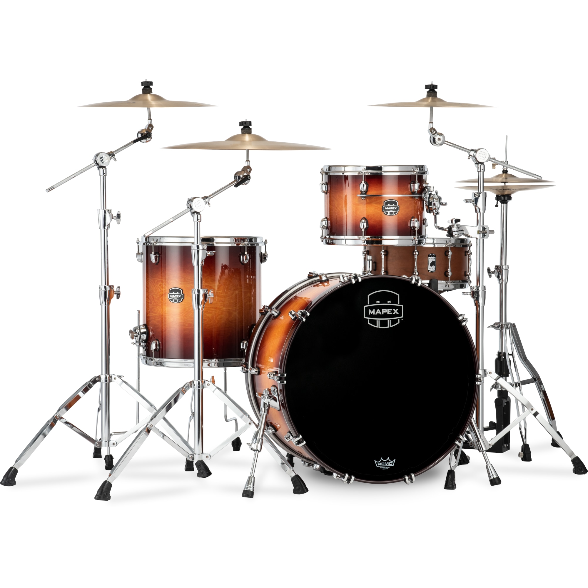 Mapex SE446XHPO Saturn Evo. Hybrid Rock Powerhouse Exotic Sunburst 3d. shellset