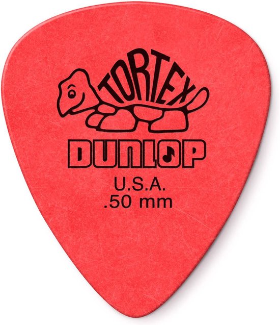 Dunlop Tortex Standard 0.50mm 12-pack plectrumset rood