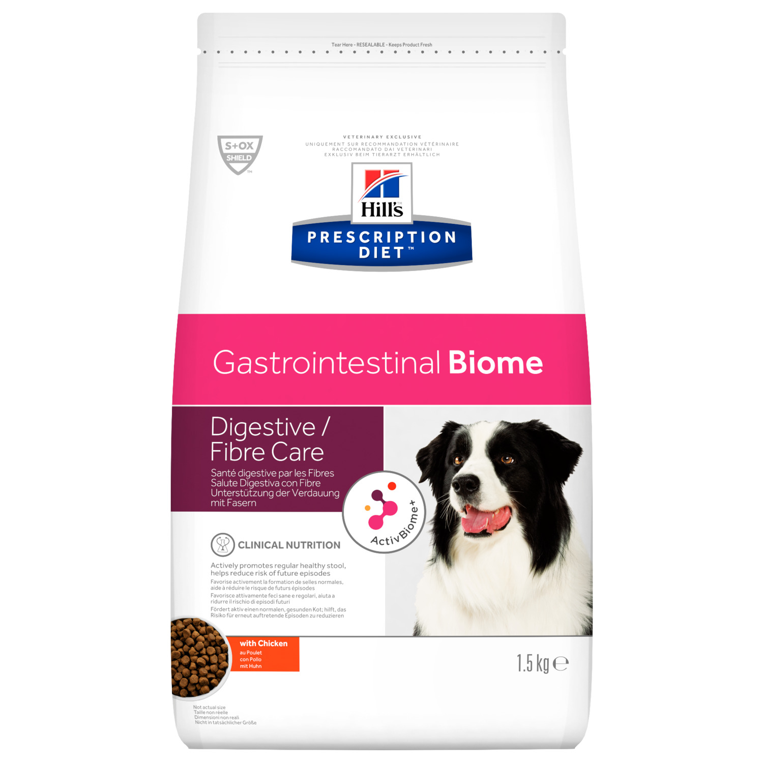 Hill's Gastrointestinal Biome Digestive+ Fibre Care Zak Kip - Hondenvoer - 10 kg Veterinaire Dieetvoeding