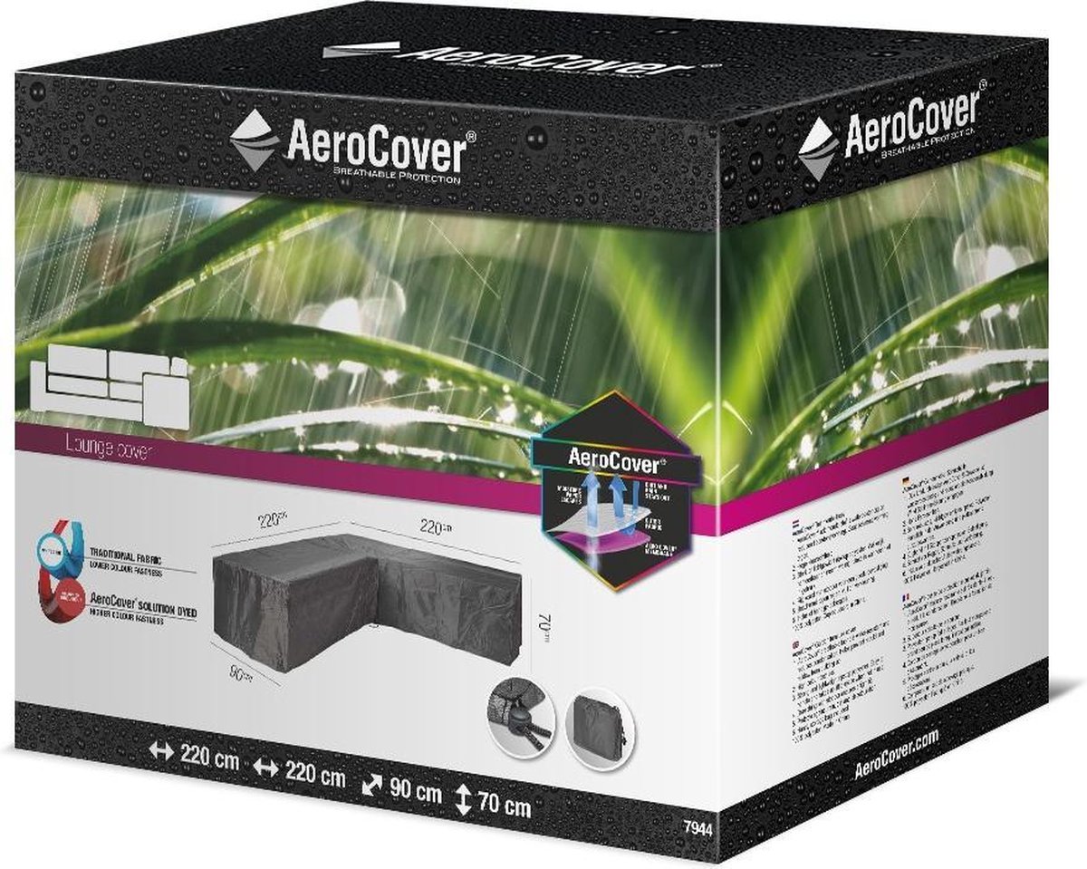 AeroCover Loungesethoes B 220 x D 90 cm - Grijs