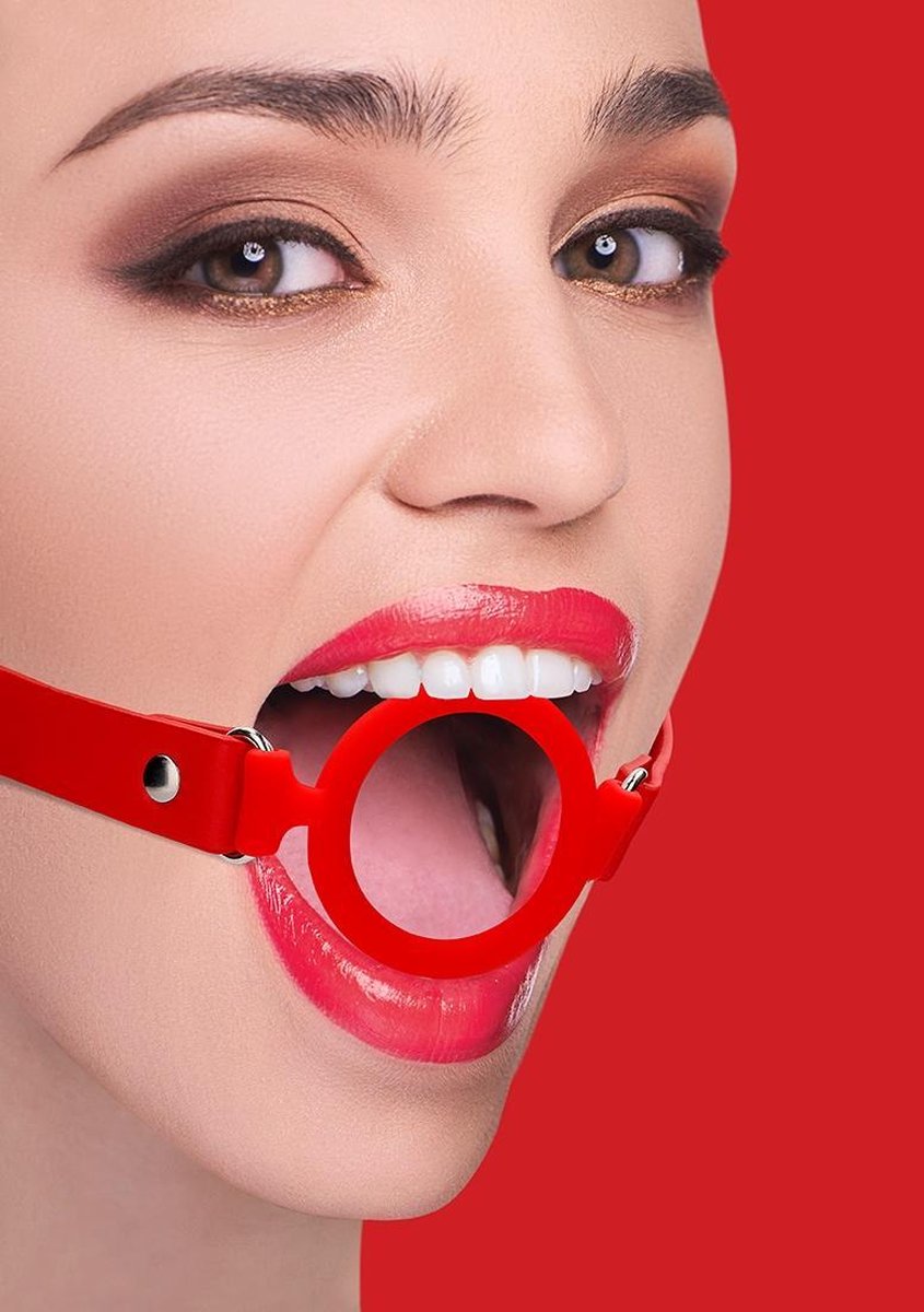 Ouch Silicone Ring Gag - Rood