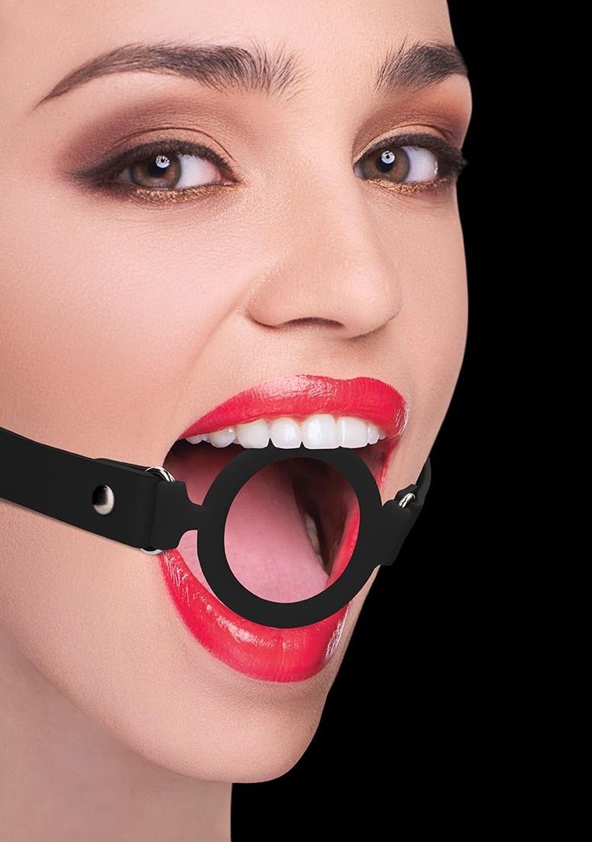 Ouch Silicone Ring Gag - Zwart