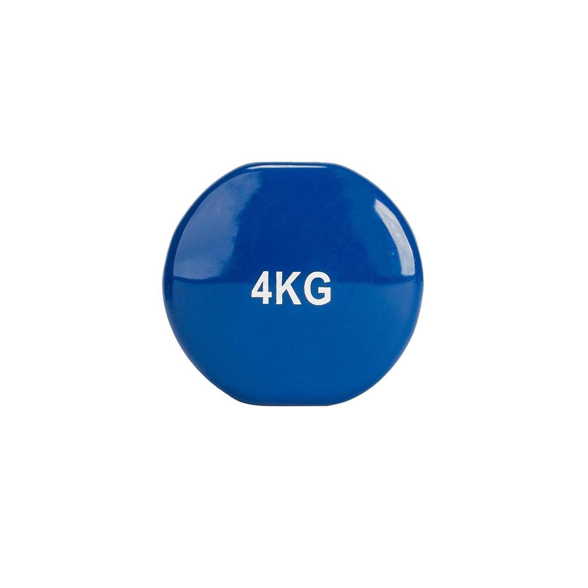 VirtuFit Vinyl Dumbbell Pro - 4 kg - - Blauw