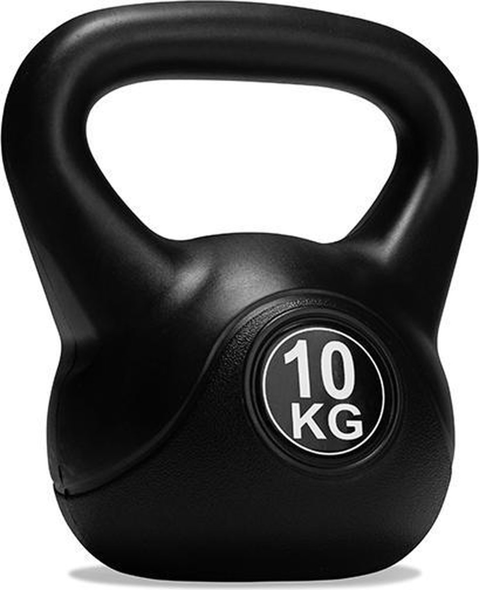 VirtuFit PVC Kettlebell - 10 kg - - Zwart
