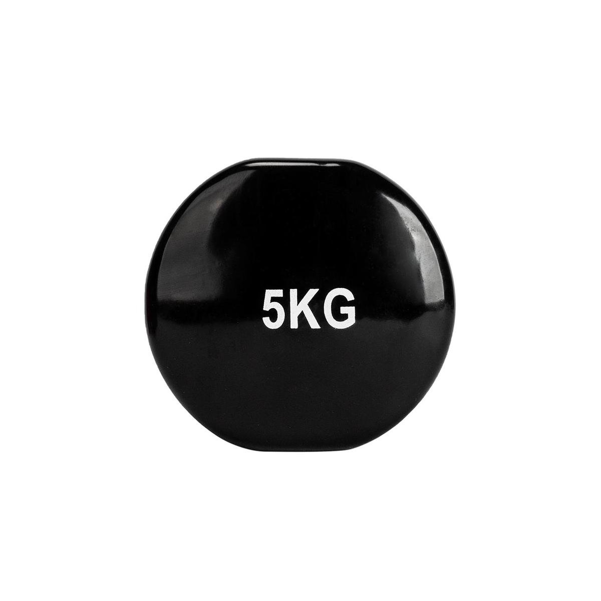 VirtuFit Vinyl Dumbbell Pro - 5 kg - - Zwart