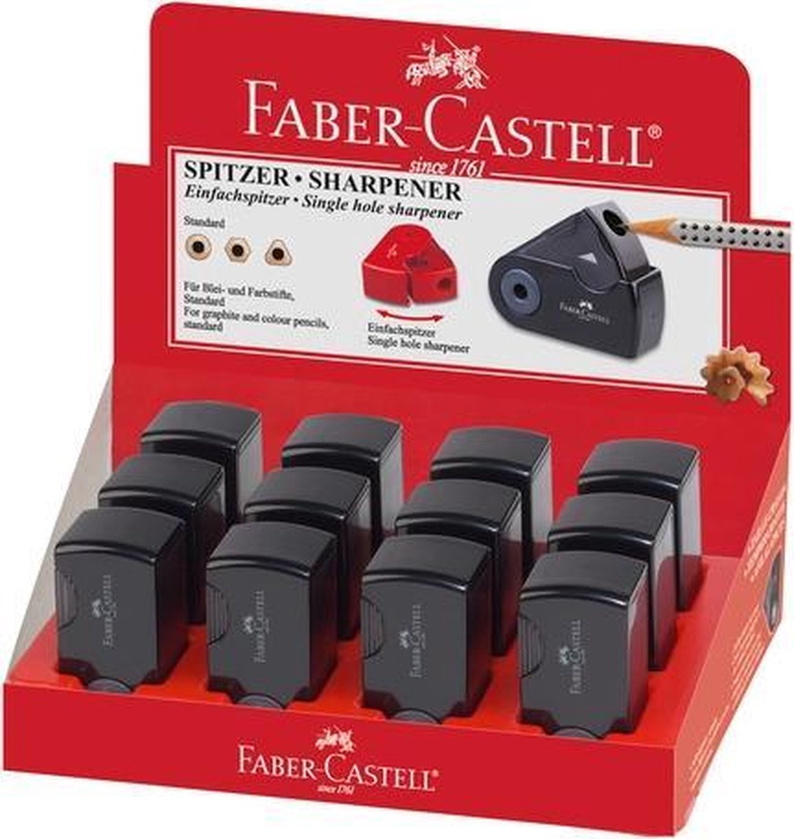 Faber Castell Puntenslijper Faber-castell ""Sleeve"" Mini Enkel - Zwart