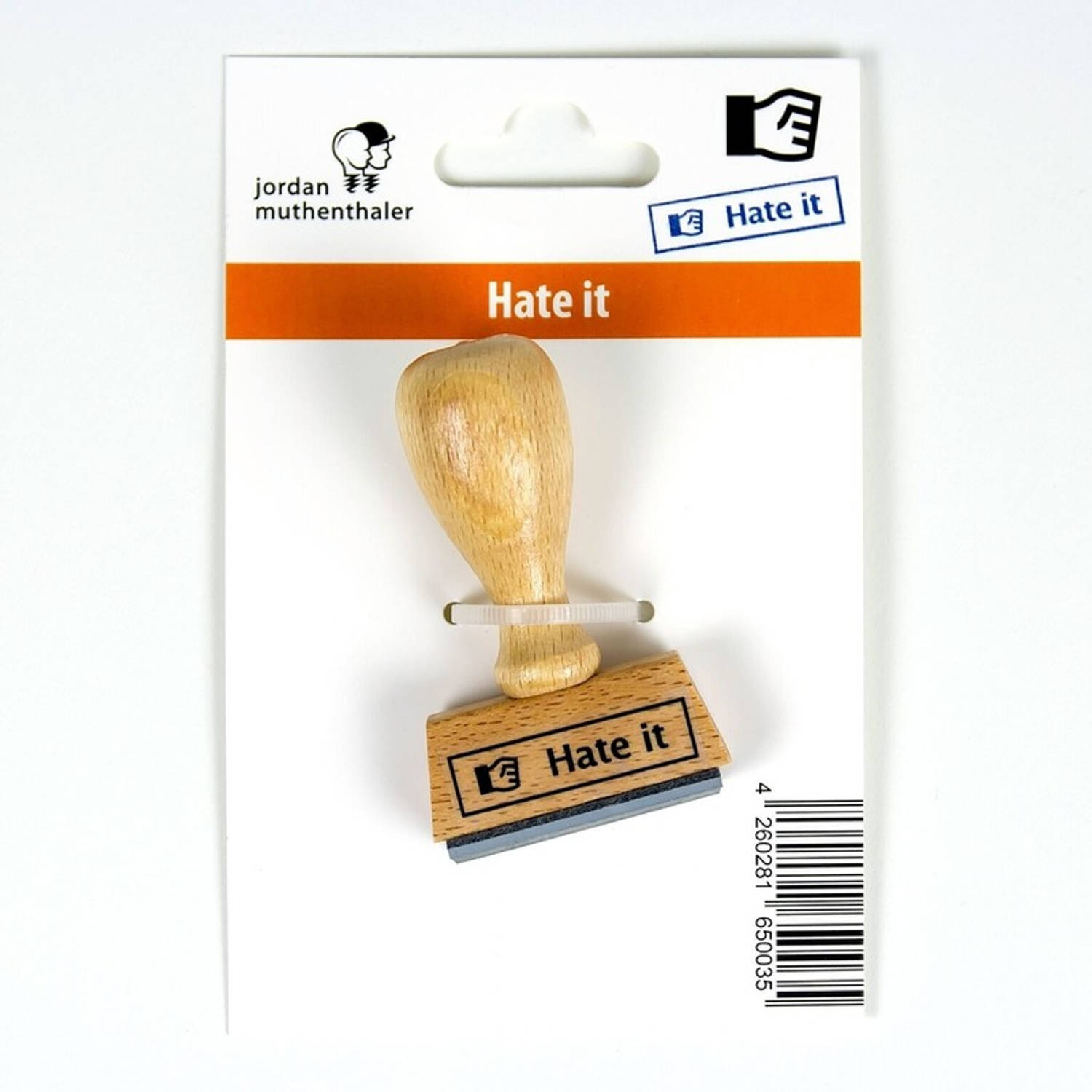 Hate It Stempel 4 X 2 Cm - Bruin