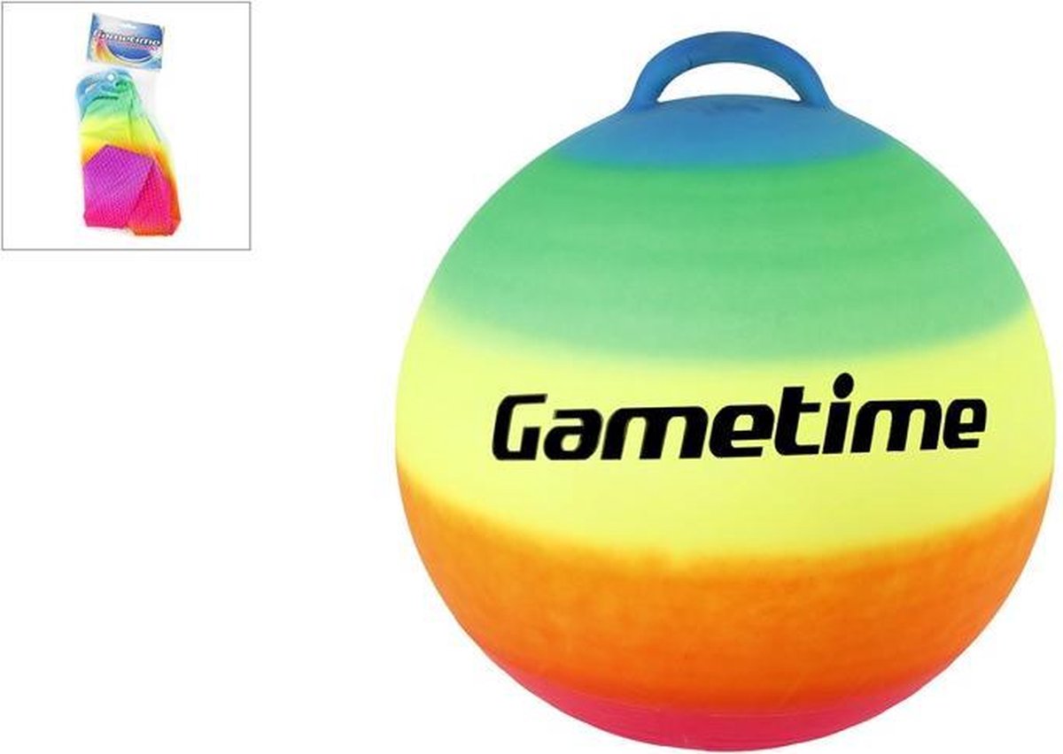 Gametime - Regenboog Skippybal 55cm - Geel