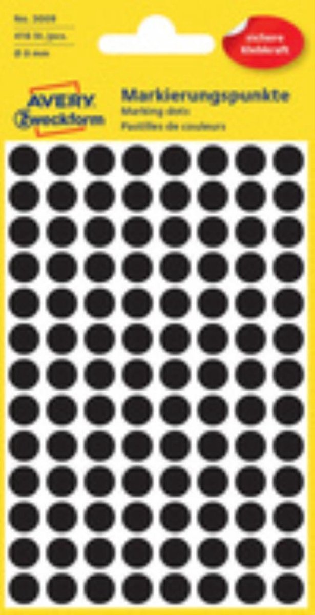 Avery Etiket Zweckform 18mm Rond 4 Vel A 24 Etiketjes Licht - Wit