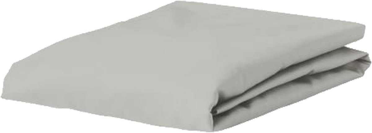 Essenza Premium Percale Katoen Hoeslaken Extra Hoog - 100% Percale Katoen - Lits-jumeaux (180x200 Cm) - Steel Grey - Grijs