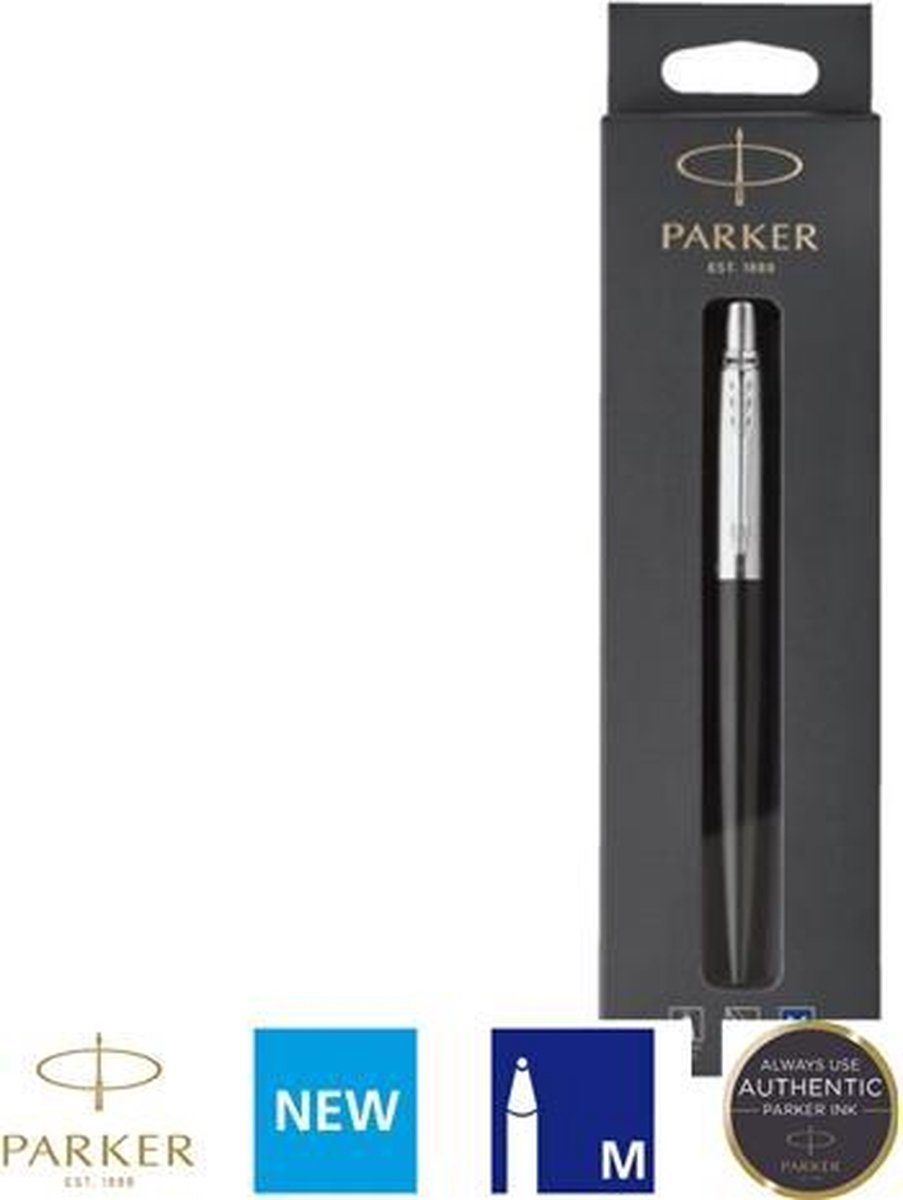 Parker Jotter Balpen Bond Street Black Ct, Op Blister - Blauw