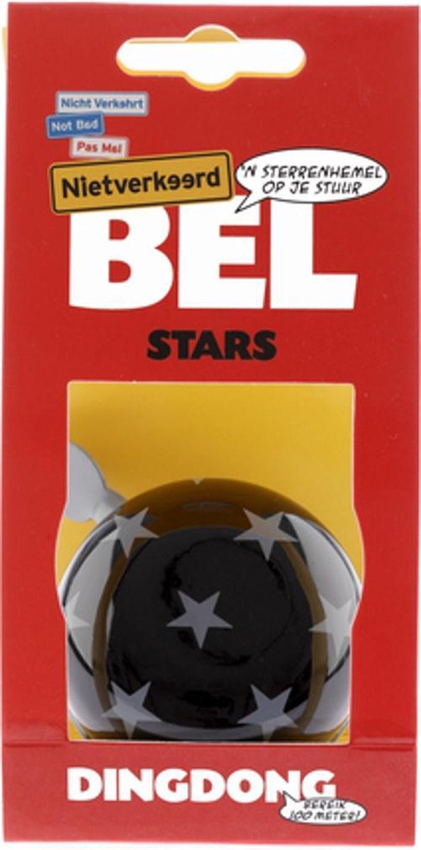 Niet verkeerd Fietsbel Stars Ding-dong Staal 60 Mm/grijs - Zwart