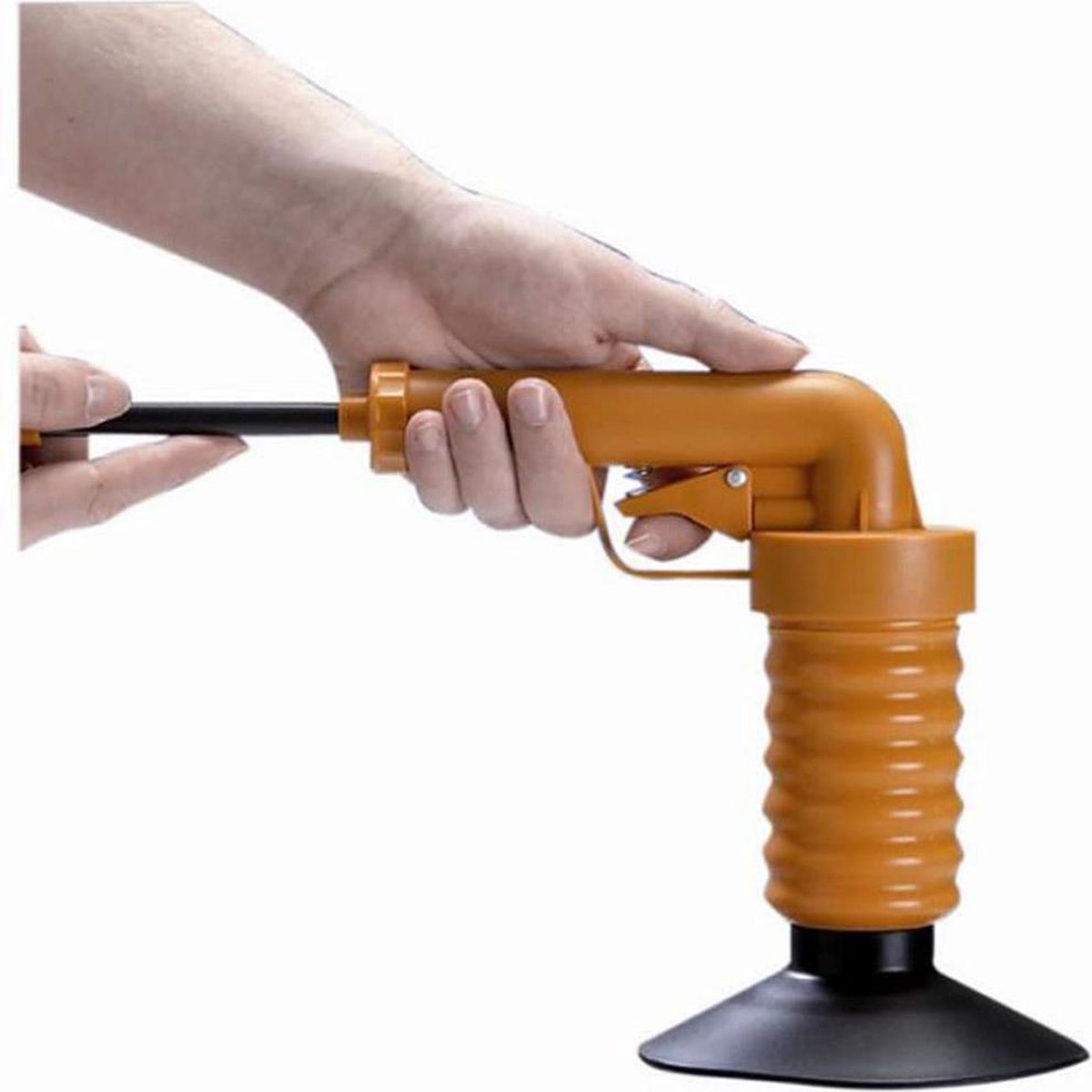 Drain Buster Afvoerontstopper Handmatig Oranje En - Zwart