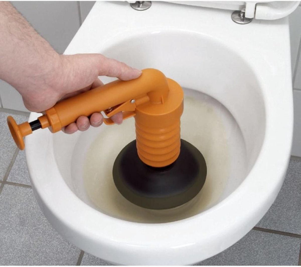 Drain Buster Afvoerontstopper Handmatig Oranje En - Zwart