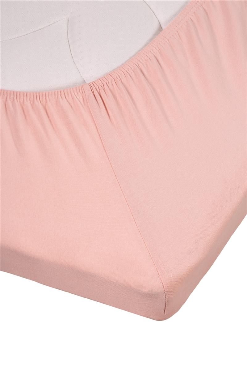 Beddinghouse Jersey Lycra Split-topper Hoeslaken - 95% Gebreide Katoen - 5% Lycra - Lits-jumeaux (200x200/220 Cm) - - Roze