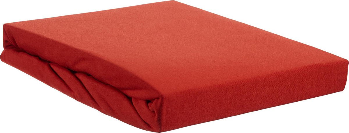 Beddinghouse Jersey Lycra Split-topper Hoeslaken - 95% Gebreide Katoen - 5% Lycra - Lits-jumeaux (180x200/220 Cm) - - Rood