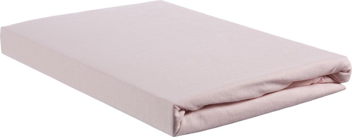 Beddinghouse Jersey Topper Hoeslaken - 100% Gebreide Jersey Katoen - Lits-jumeaux (160x200/220 Cm) - Soft Pink - Roze