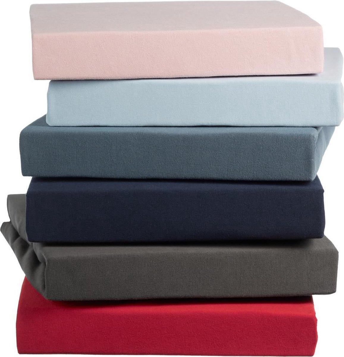 Beddinghouse Jersey Lycra Hoeslaken - 95% Gebreide Katoen - 5% Lycra - Lits-jumeaux (180/200x200/220 Cm) - Light Pink - Roze