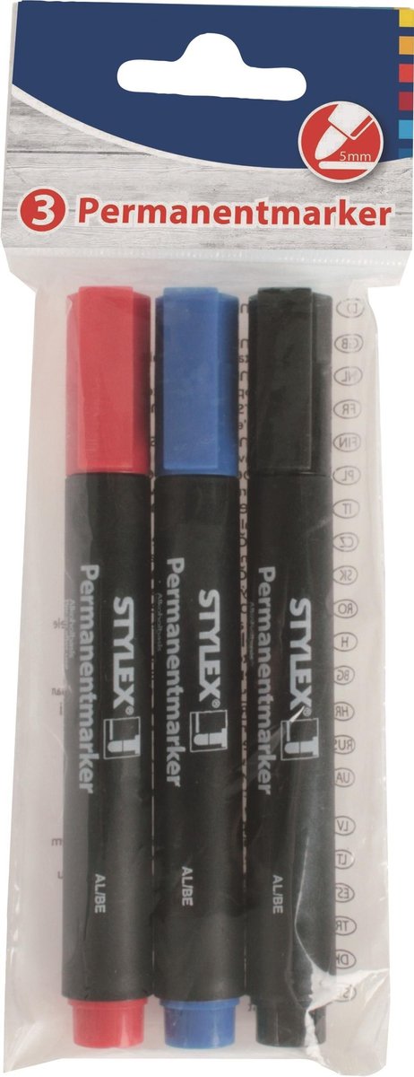 Folat Permanent Markers 3 Stuks