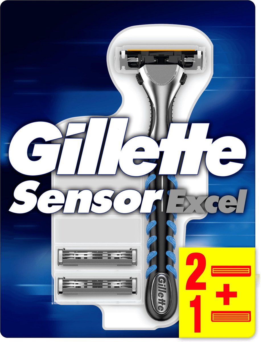 Gillette Sensor Excel Scheerhouder + 2 Excel / 1 Sensor3 Scheermesjes Gillette Sensor Excel Scheerhouder + 2 Excel / 1 Sensor3 Scheermesjes