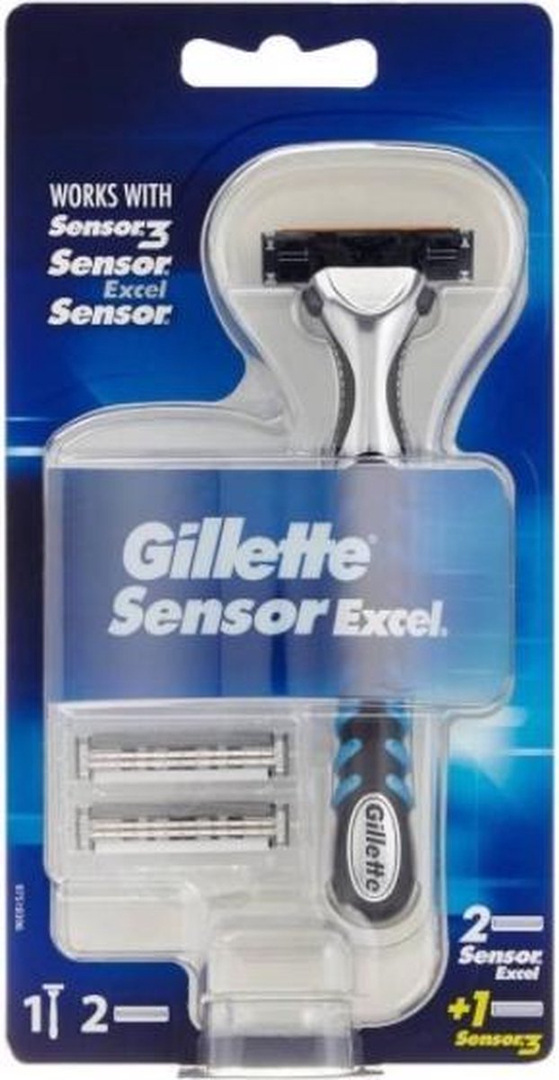 Gillette Sensor Excel Scheerhouder + 2 Excel / 1 Sensor3 Scheermesjes Gillette Sensor Excel Scheerhouder + 2 Excel / 1 Sensor3 Scheermesjes