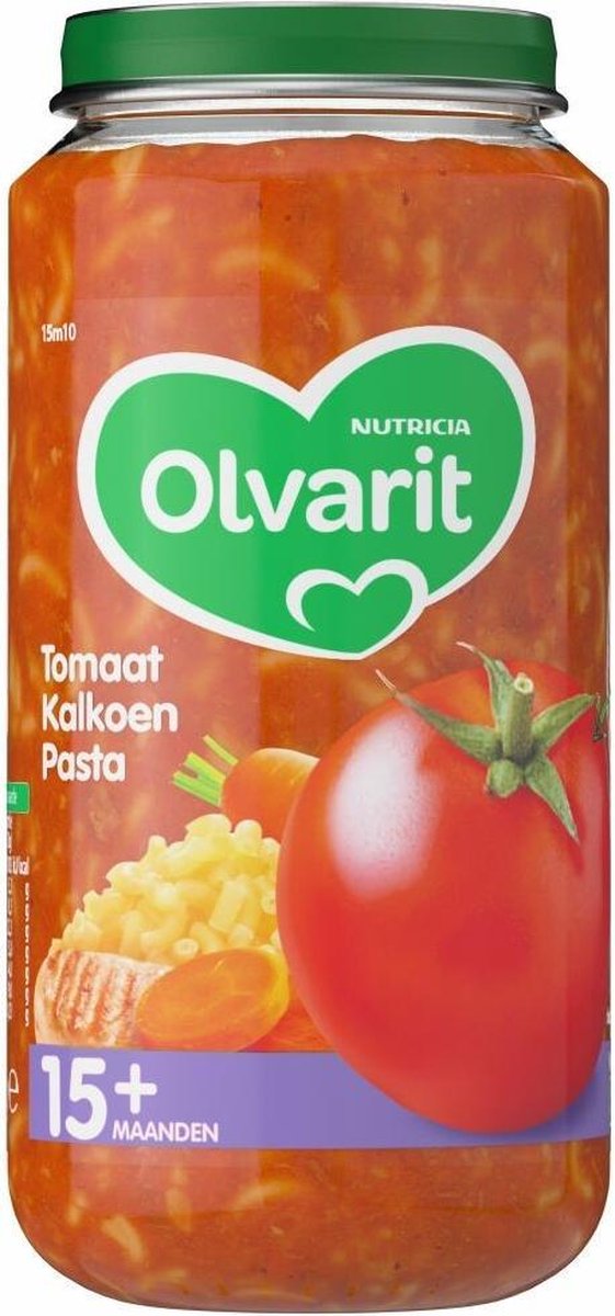 Olvarit 15m10 Tomaat Kalkoen Pasta 250gram