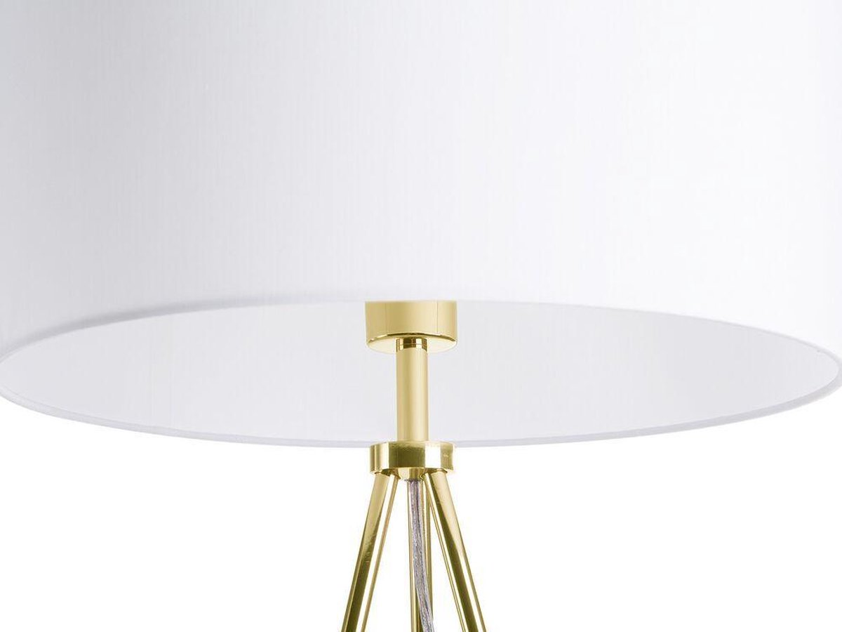 Beliani Vistula Staande Lamp Metaal 55 X 55 Cm - Wit