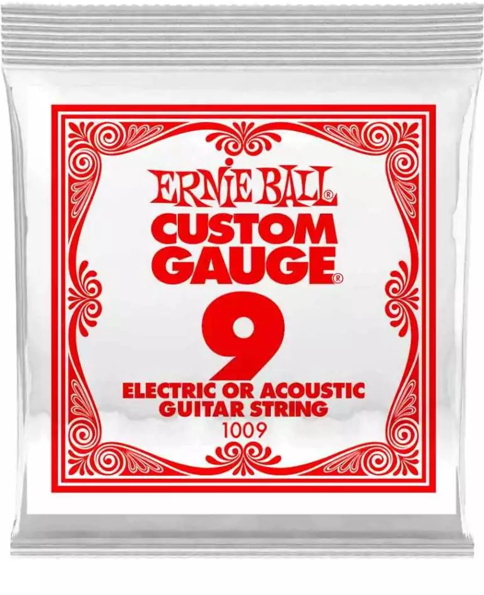 Ernie Ball 1009 Plain Steel .009 losse gitaarsnaar