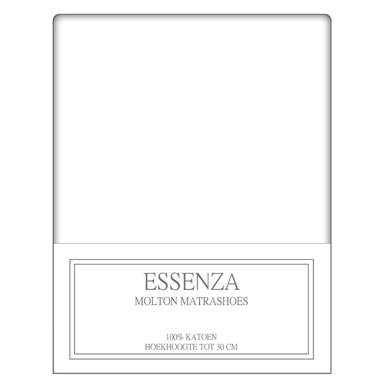 Essenza Molton Hoeslaken (Katoen)-180 X 200 Cm - Wit