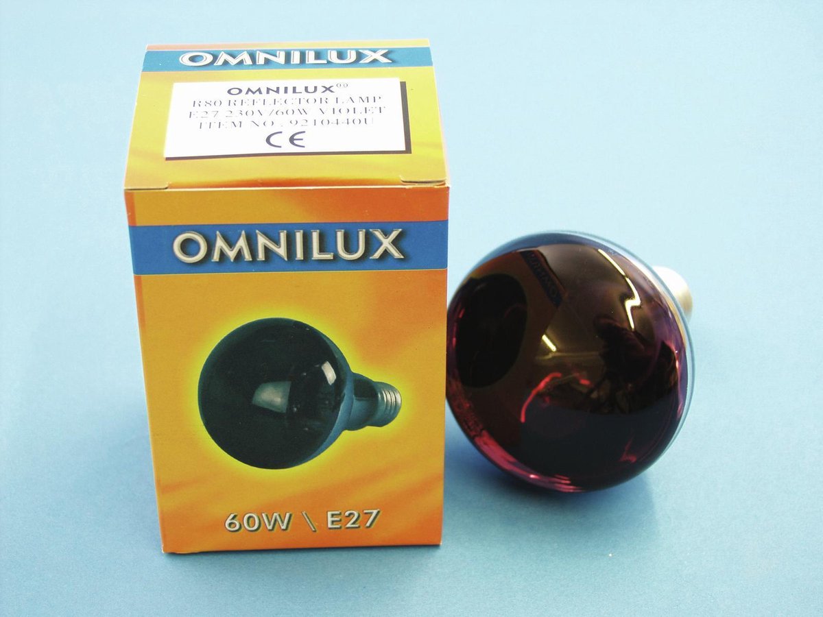 Omnilux R80 230V 60W E-27 reflectorlamp violet