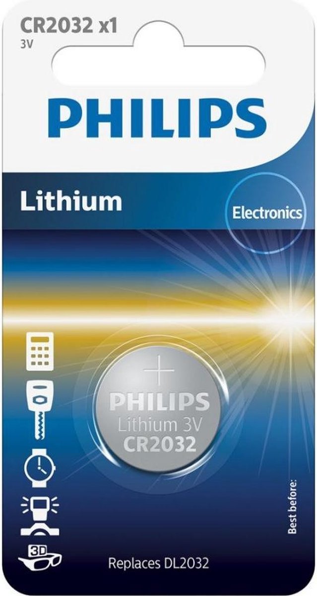 Philips Batterij Cr2032 3v Lithium 1 Stuks