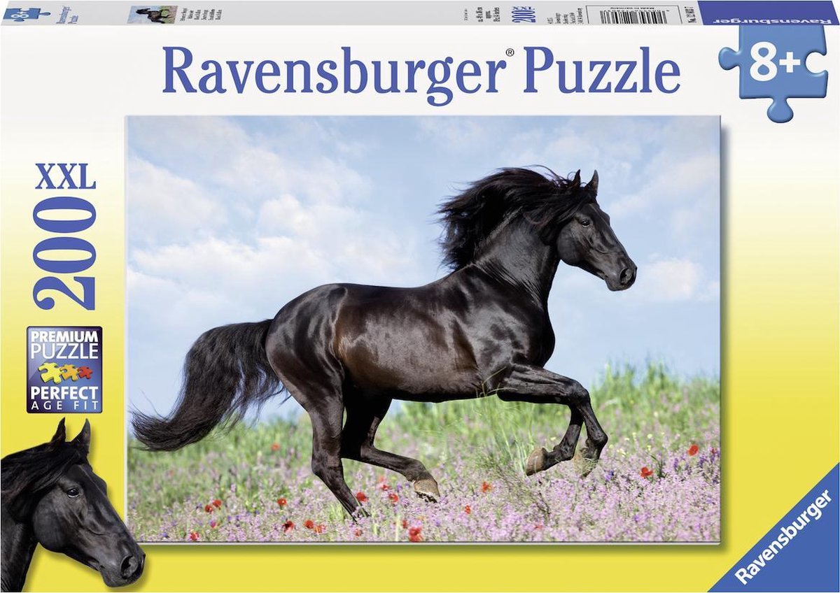 Ravensburger Puzzel Xxle Hengst - 200 Stukjes - Zwart