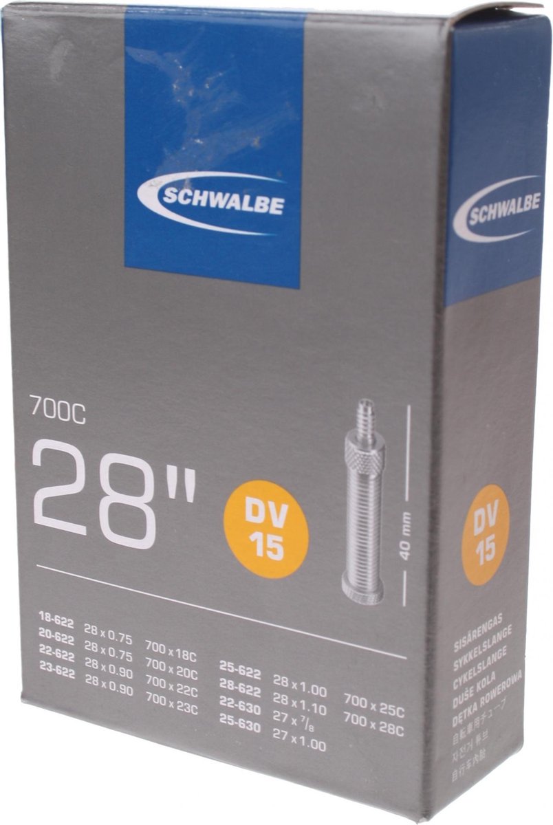Schwalbe Binnenband 28 Inch (18/28-622 22/25-630) Dv 40 Mm - Zwart