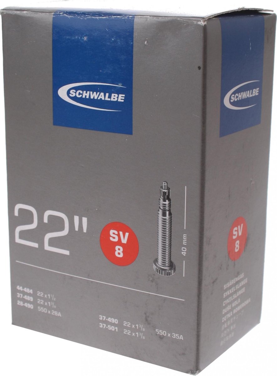 Schwalbe Binnenband 22 Inch (44-484 37-489 28/37-490) Fv 40 Mm - Zwart