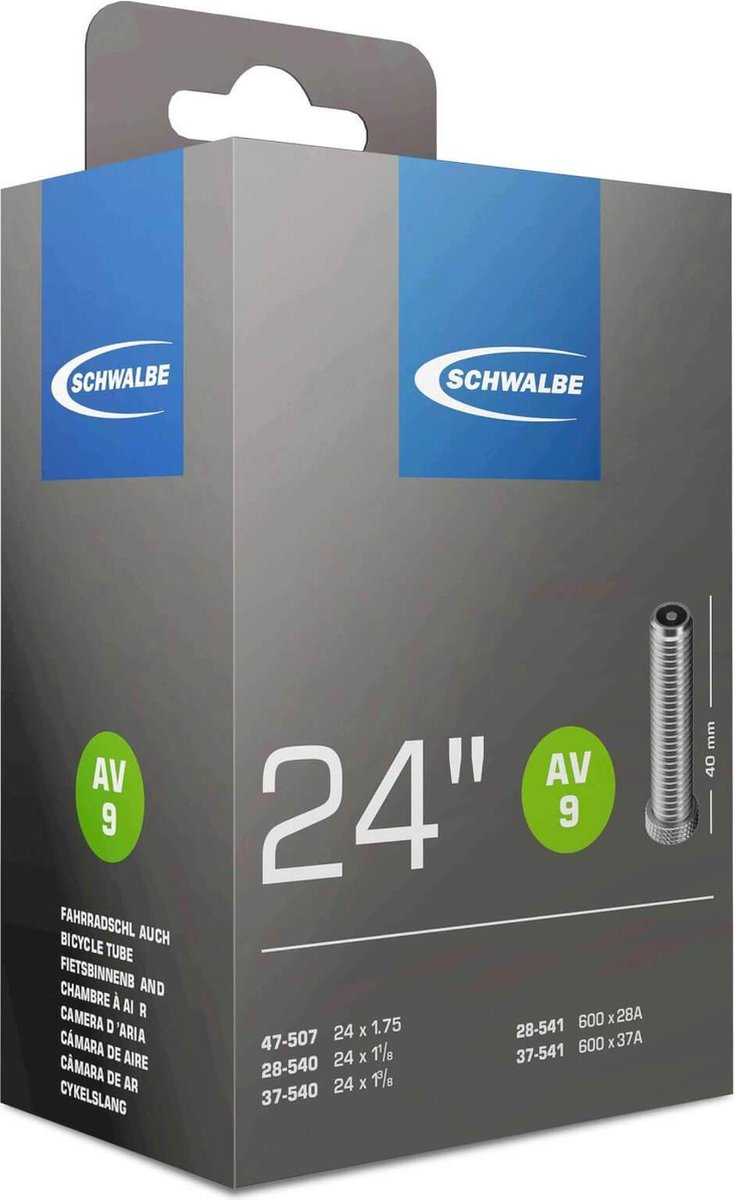 Schwalbe Binnenband 24 Inch (47-507 28/37-540 28/37-541) Av 40 Mm - Zwart