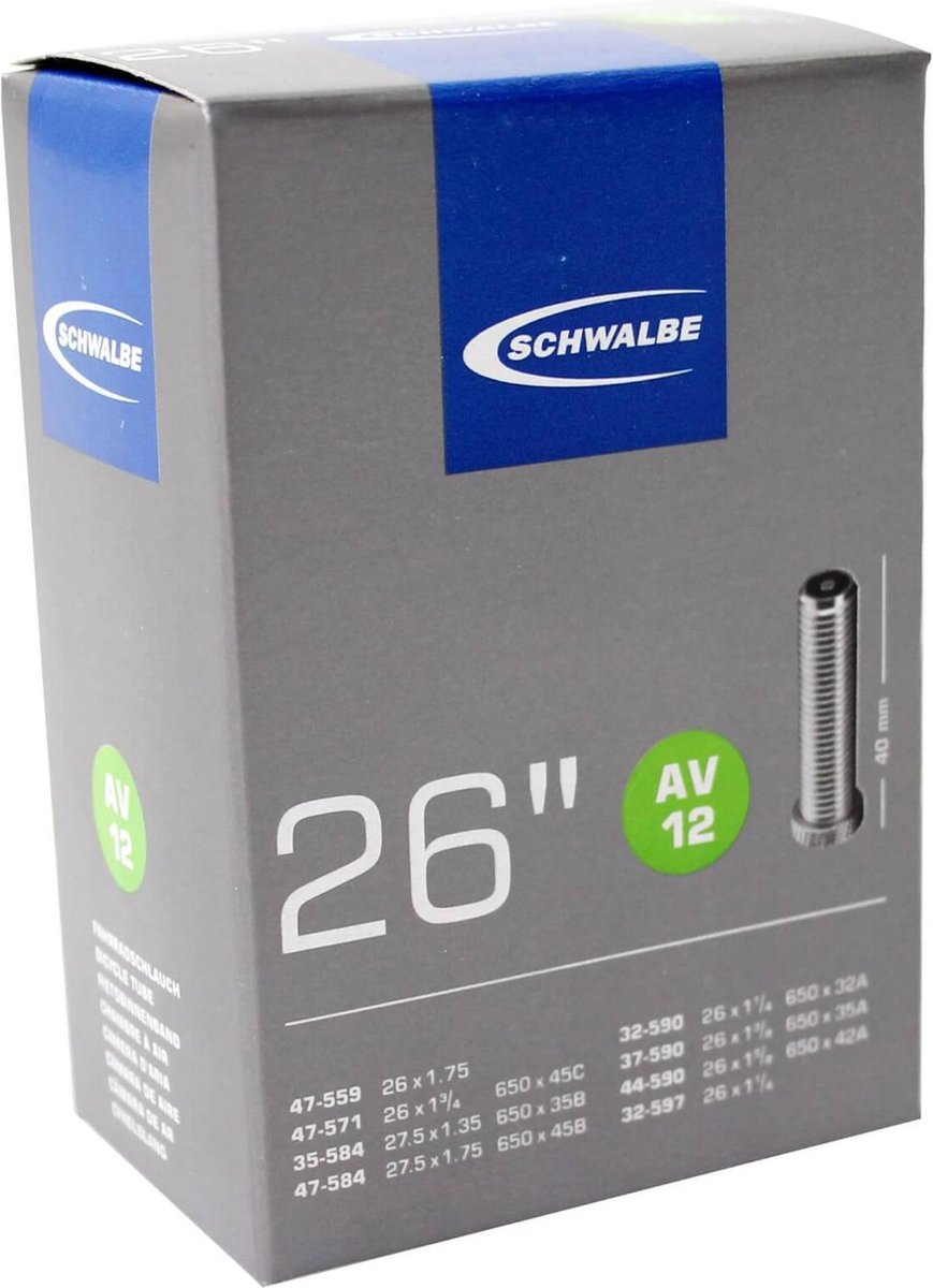 Schwalbe Binnenband 26 Inch (47-559 47-571 35/47/584) Av 40 Mm - Zwart
