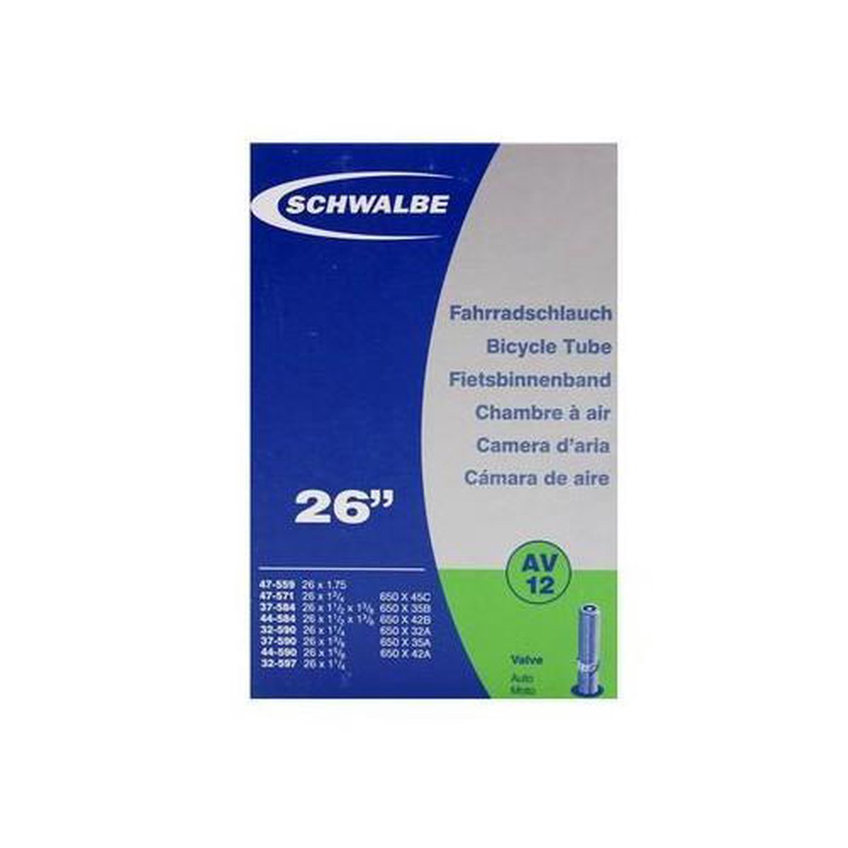 Schwalbe Binnenband 26 Inch (47-559 47-571 35/47/584) Av 40 Mm - Zwart