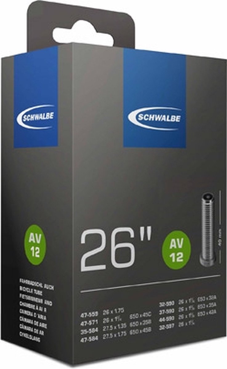 Schwalbe Binnenband 26 Inch (47-559 47-571 35/47/584) Av 40 Mm - Zwart
