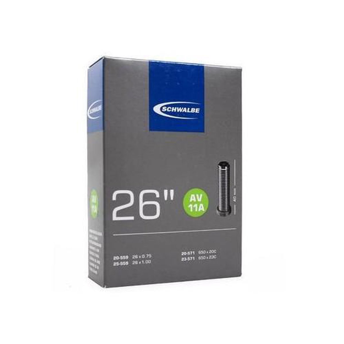 Schwalbe Binnenband 26 Inch 20/25-559 (20/23-571) Av 40 Mm - Zwart