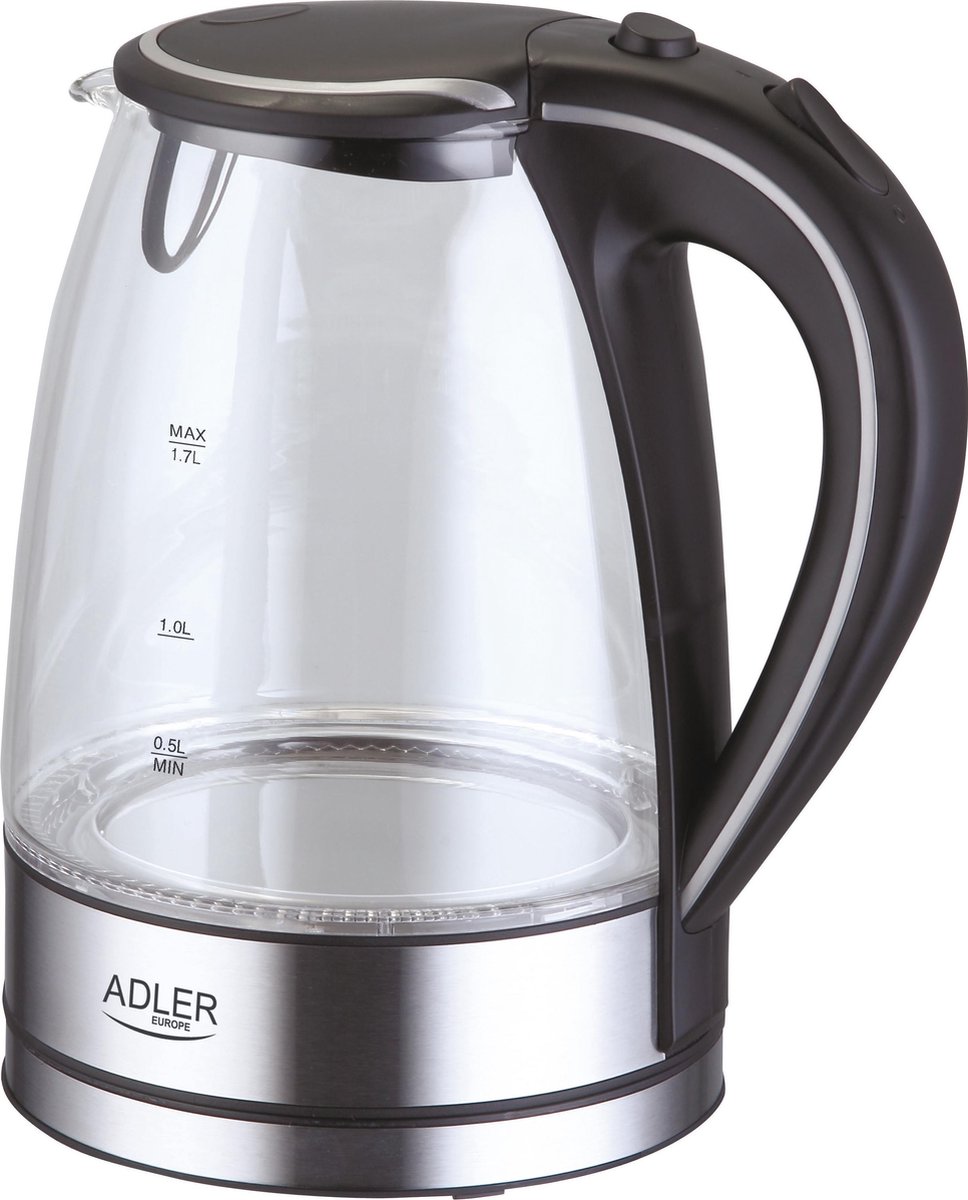 Adler Ad 1225 Glazen Waterkoker Met Led Licht 1.7 Liter