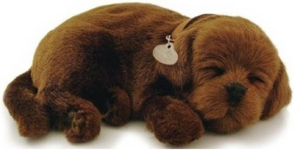 Perfect Petzzz Pluche Slapende Labrador - Bruin