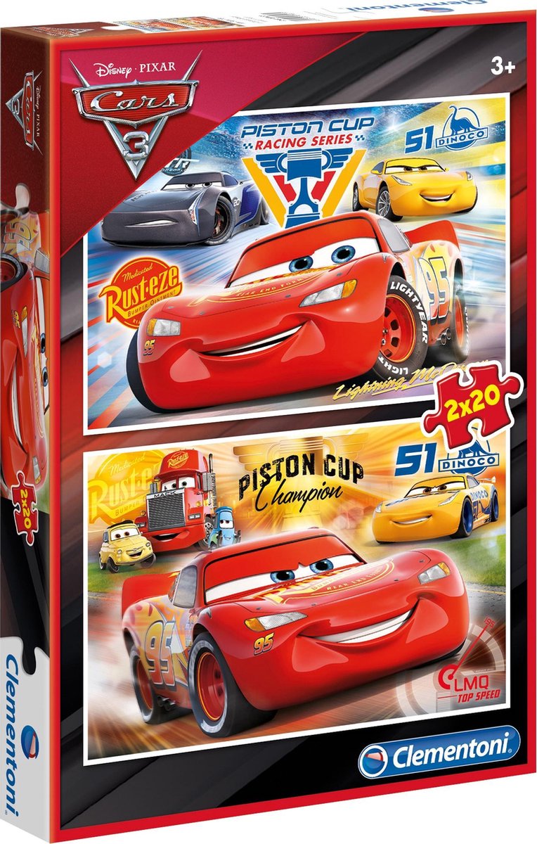 Clementoni Puzzel Cars 3 - 2 X 20 Stukjes